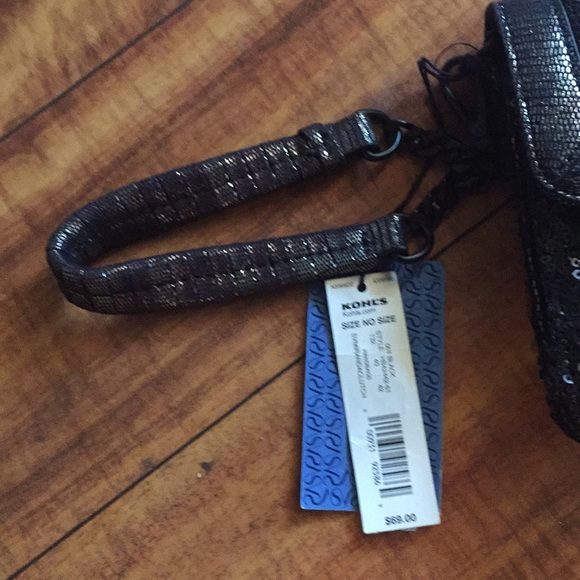 Vera Wang sequin clutch black new - Picture 2 of 5